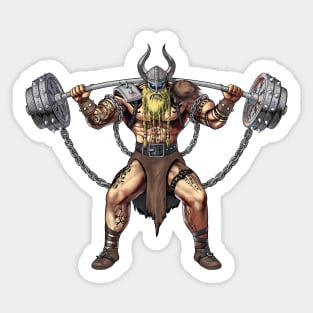 Viking Warrior Gym Bodybuilder Sticker